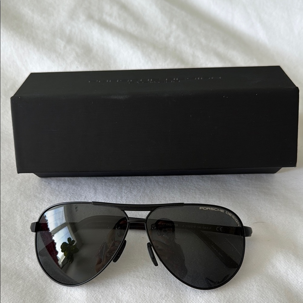 Porsche Design Dark Gray Aviator Sunglasses